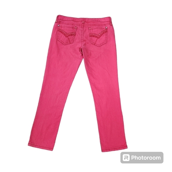 Wallflower Red Non Denim Low Rise Skinny Ankle Juniors Jeans Size 11 - Picture 2 of 11